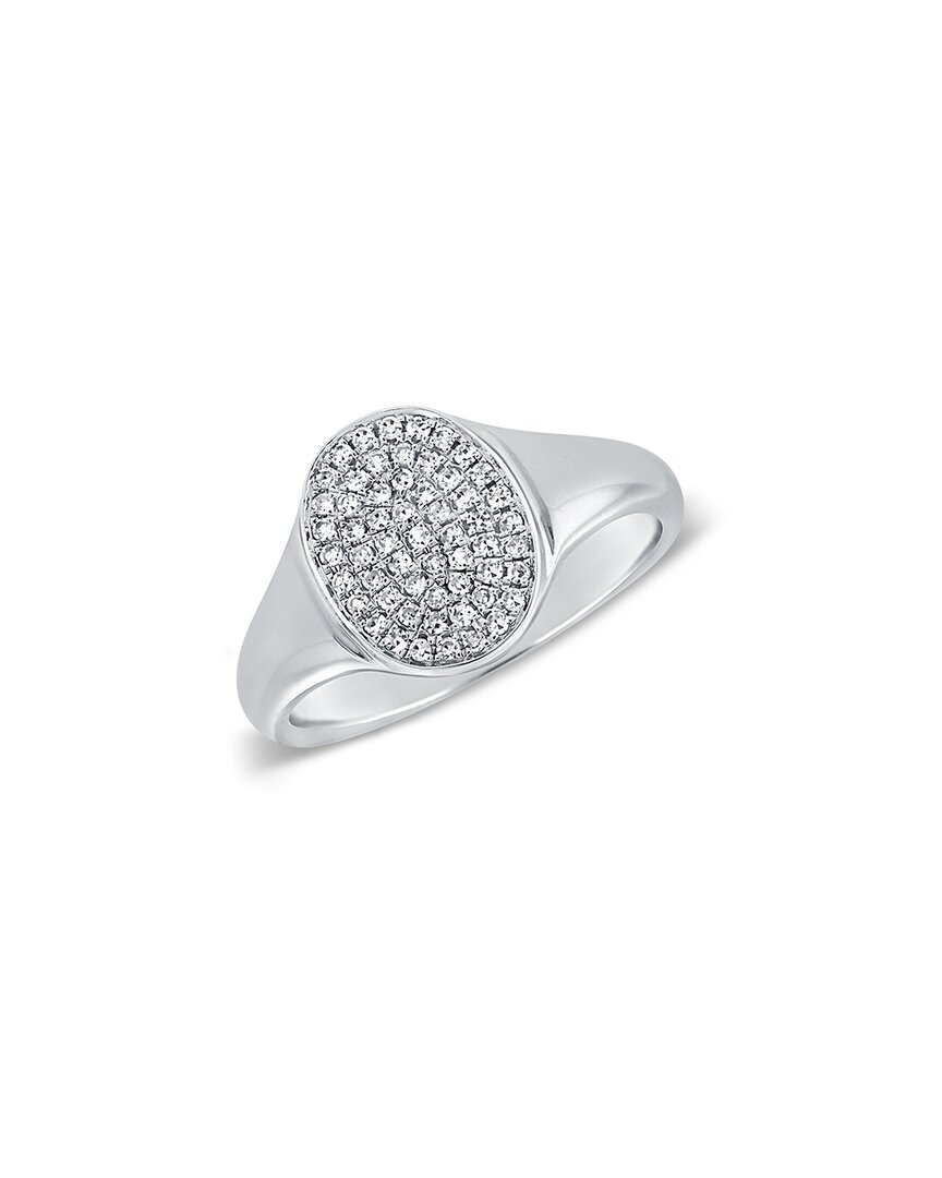 Sabrina Designs 14k 0.16 Ct. Tw. Diamond Signet Pinky Ring