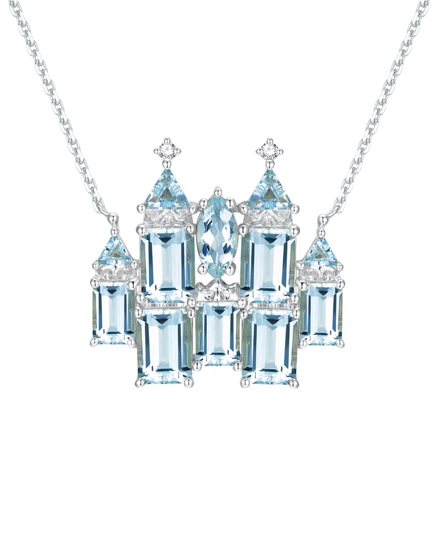 Nina Zhou Jewelry 14k 5.24 Ct. Tw. Aquamarine Pendant Necklace