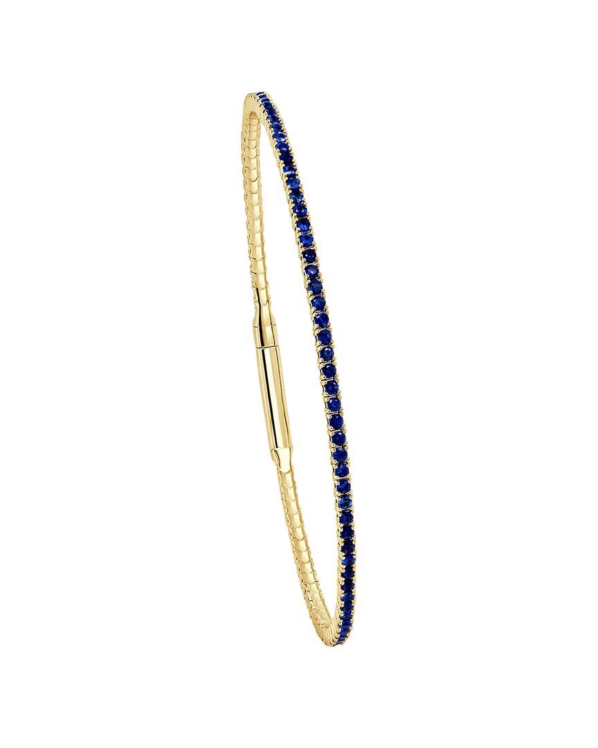 Sabrina Designs 14k 1.47 Ct. Tw. Sapphire Flexible Bangle Bracelet