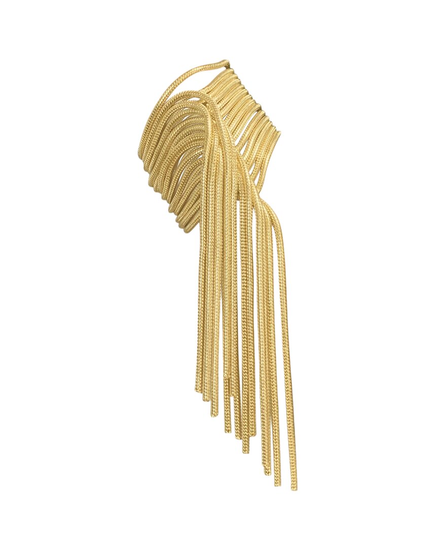 Adornia 14k Gold Plated Multi Strand Textured Chain Bracel