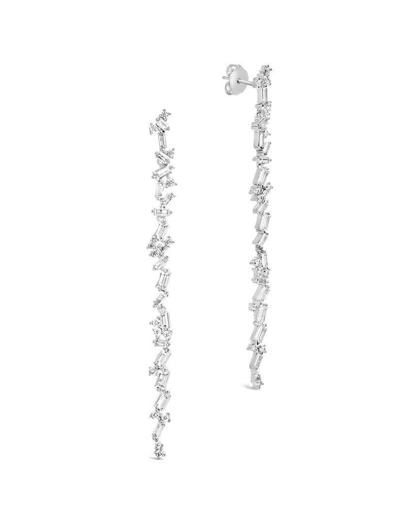Sterling Forever Connie Cz Drop Stud Earrings