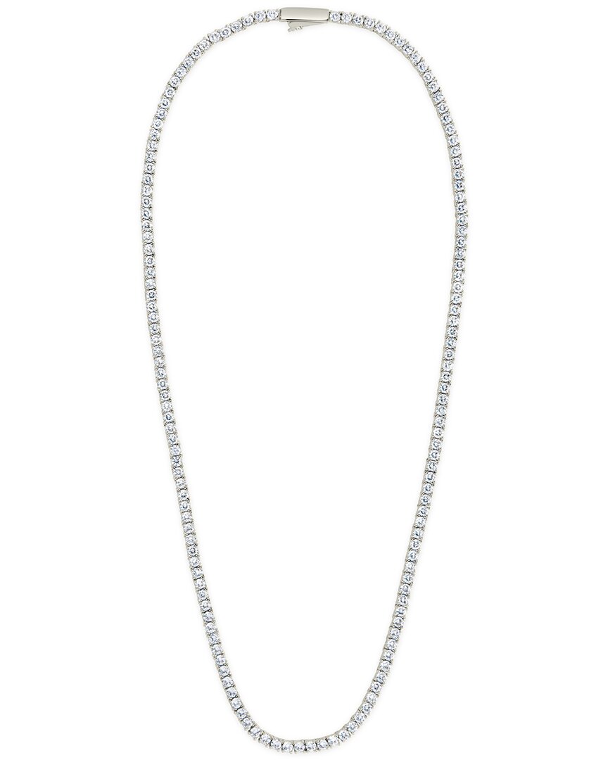 Sterling Forever Cz Cecil Tennis Necklace