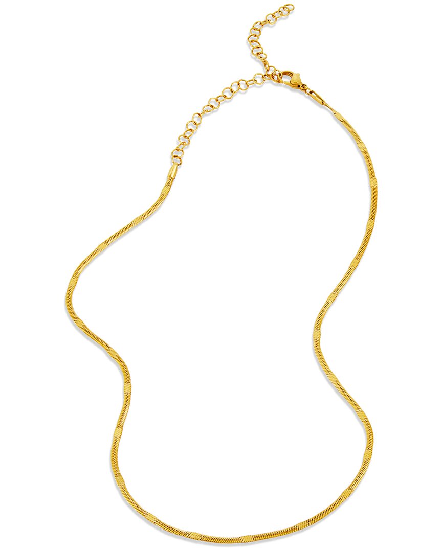 Savvy Cie 18k Plated Vine Necklace In Gold