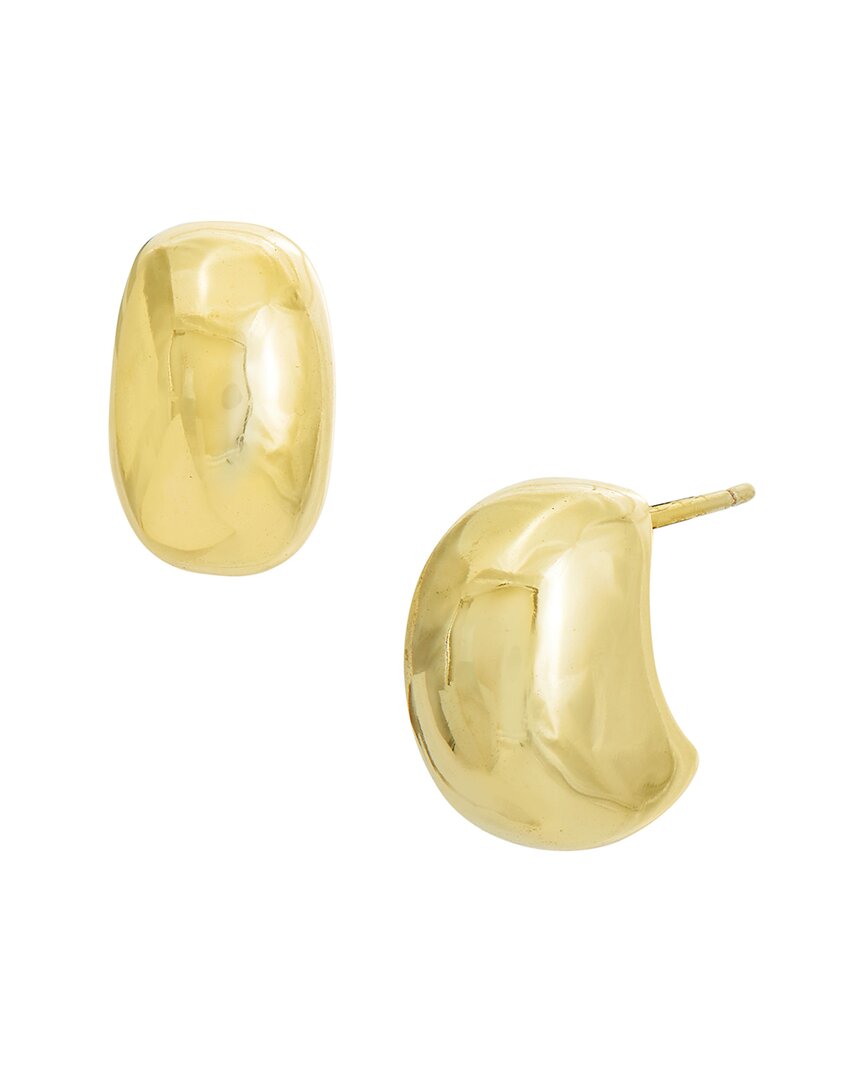 Savvy Cie 18k Plated Button Studs In Gold