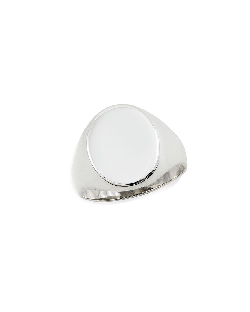 Savvy Cie Silver Engravable Ring In Metallic