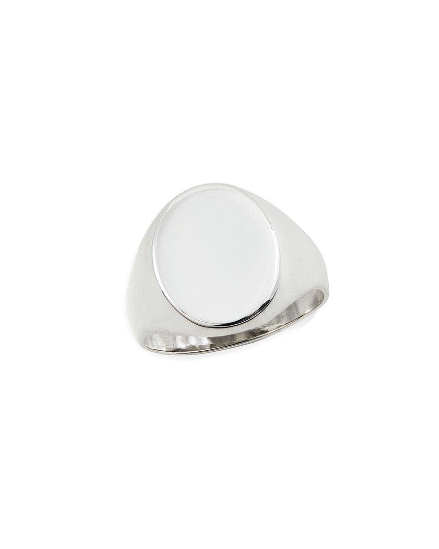 Savvy Cie Silver Engravable Ring In White