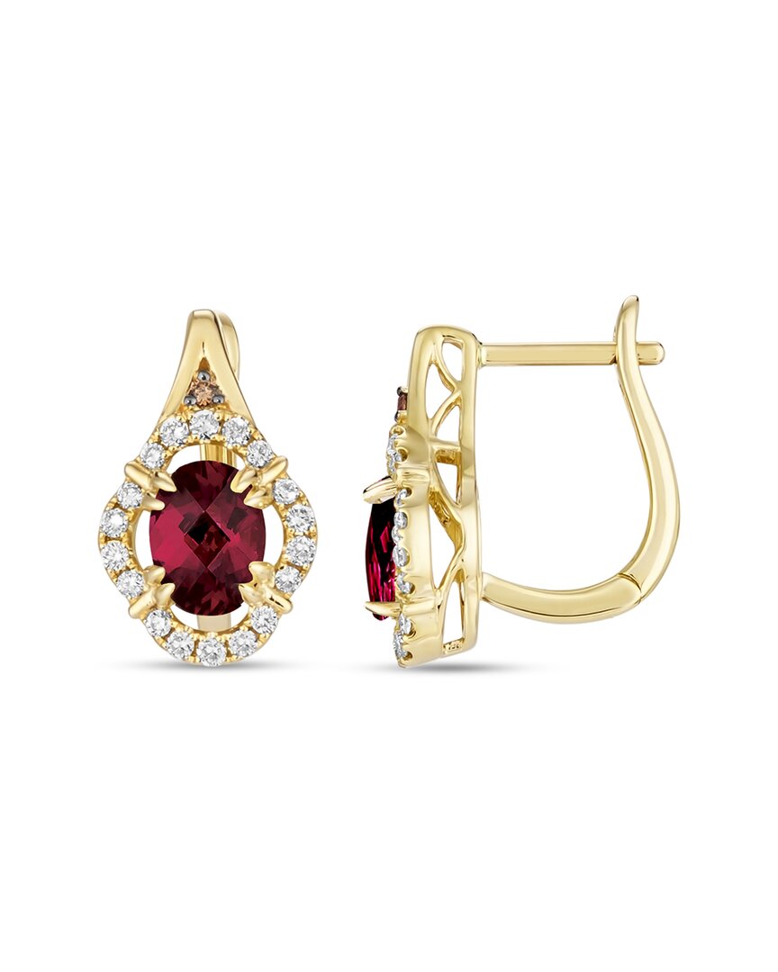 Le Vian ® 14k 1.99 Ct. Tw. Diamond & Rhodolite Earrings