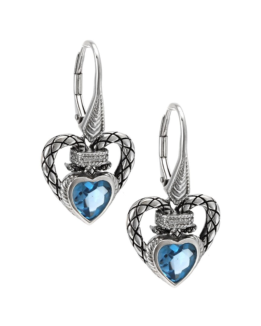 Andrea Candela Andréa Candela Amante Silver 2.66 Ct. Tw. Diamond & Blue Topaz Earring