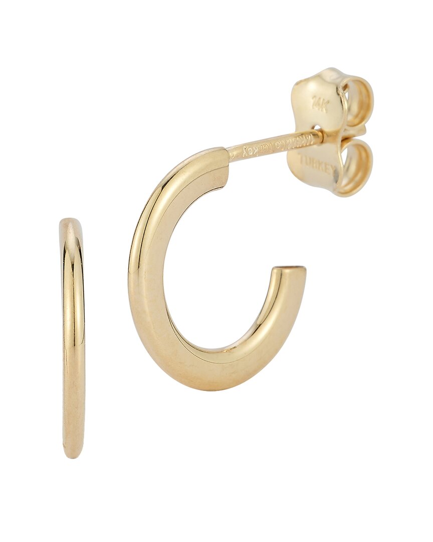 Ember Fine Jewelry 14k Flat Huggie Earrings In Gold