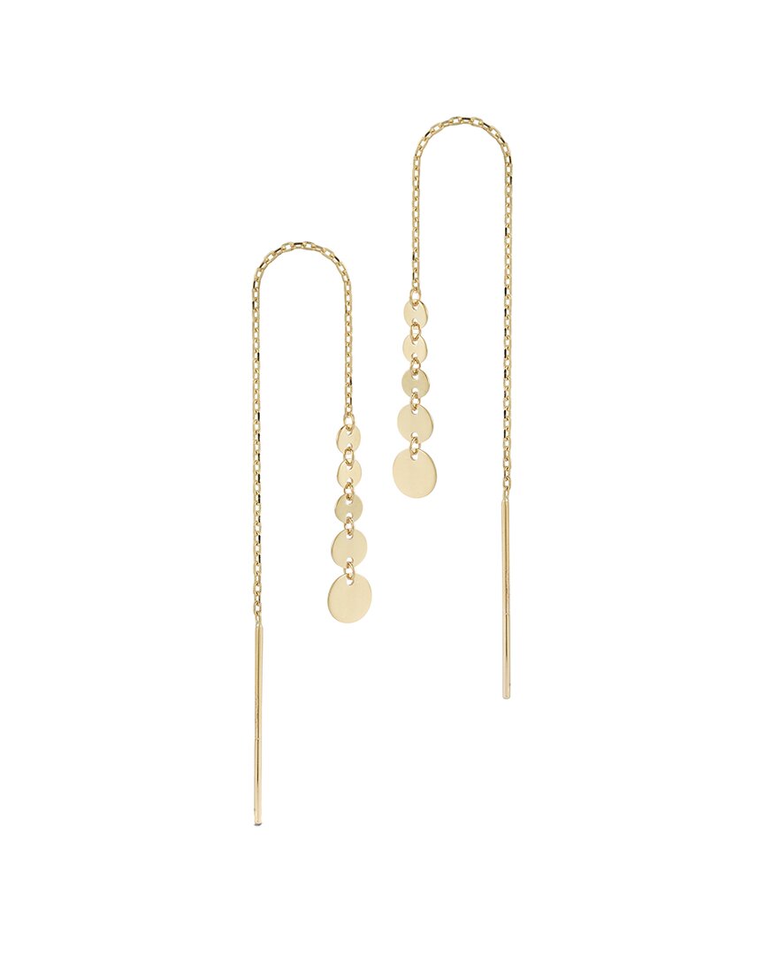 Ember Fine Jewelry 14K Disc Threader Earrings