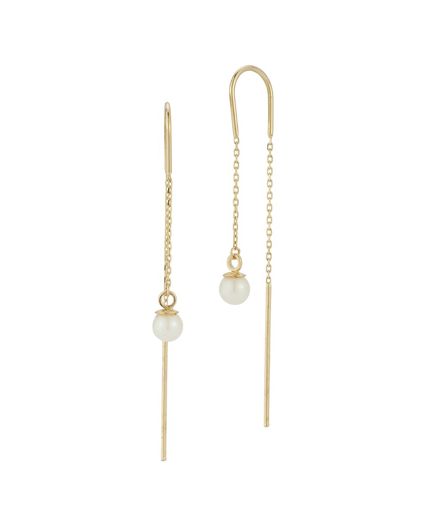 Ember Fine Jewelry 14K 4mm Pearl Threader Earrings