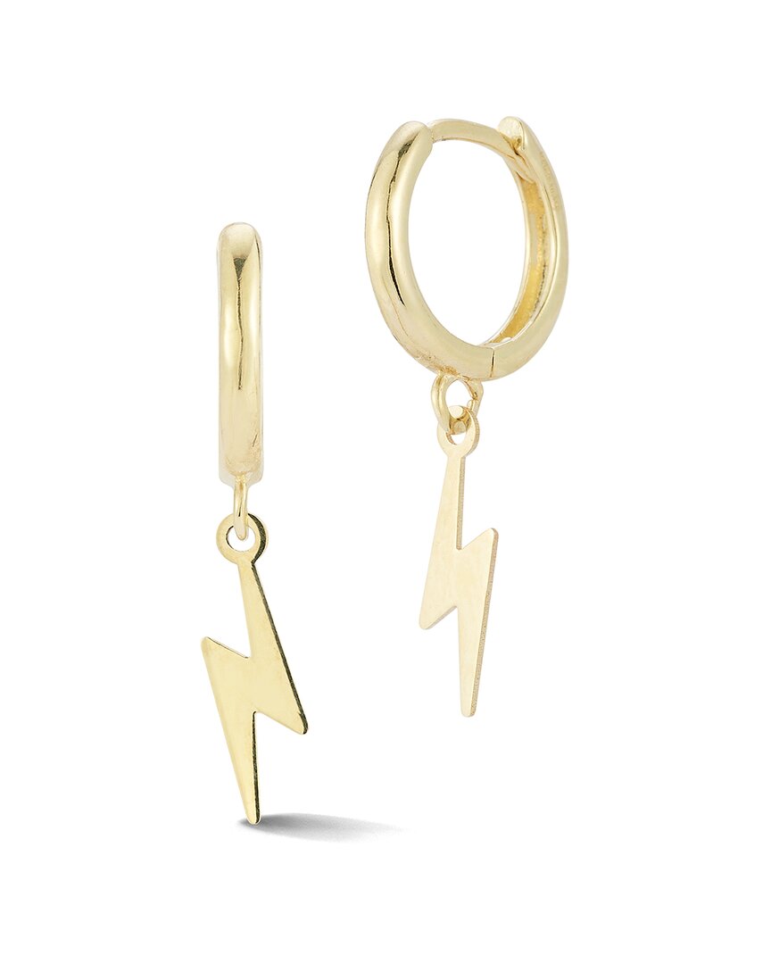 Ember Fine Jewelry 14k Lightning Hoops In Gold