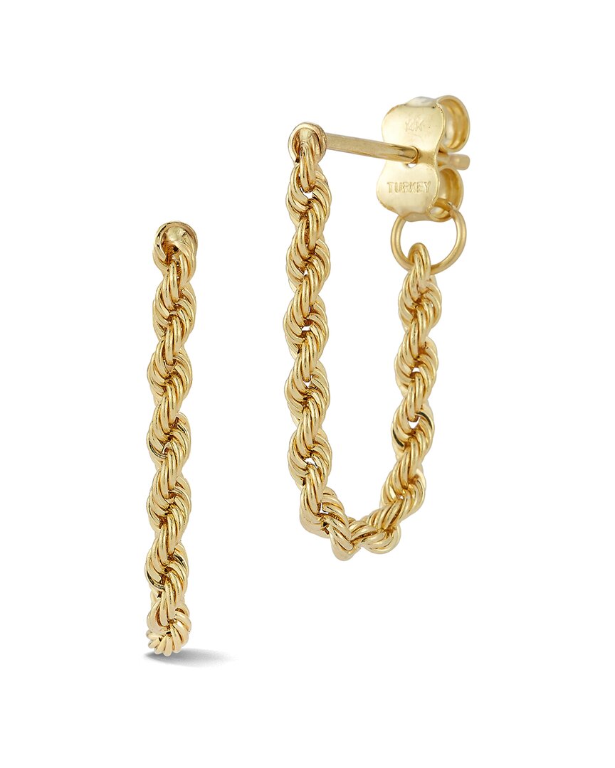 Ember Fine Jewelry 14k Rope Earrings In Gold