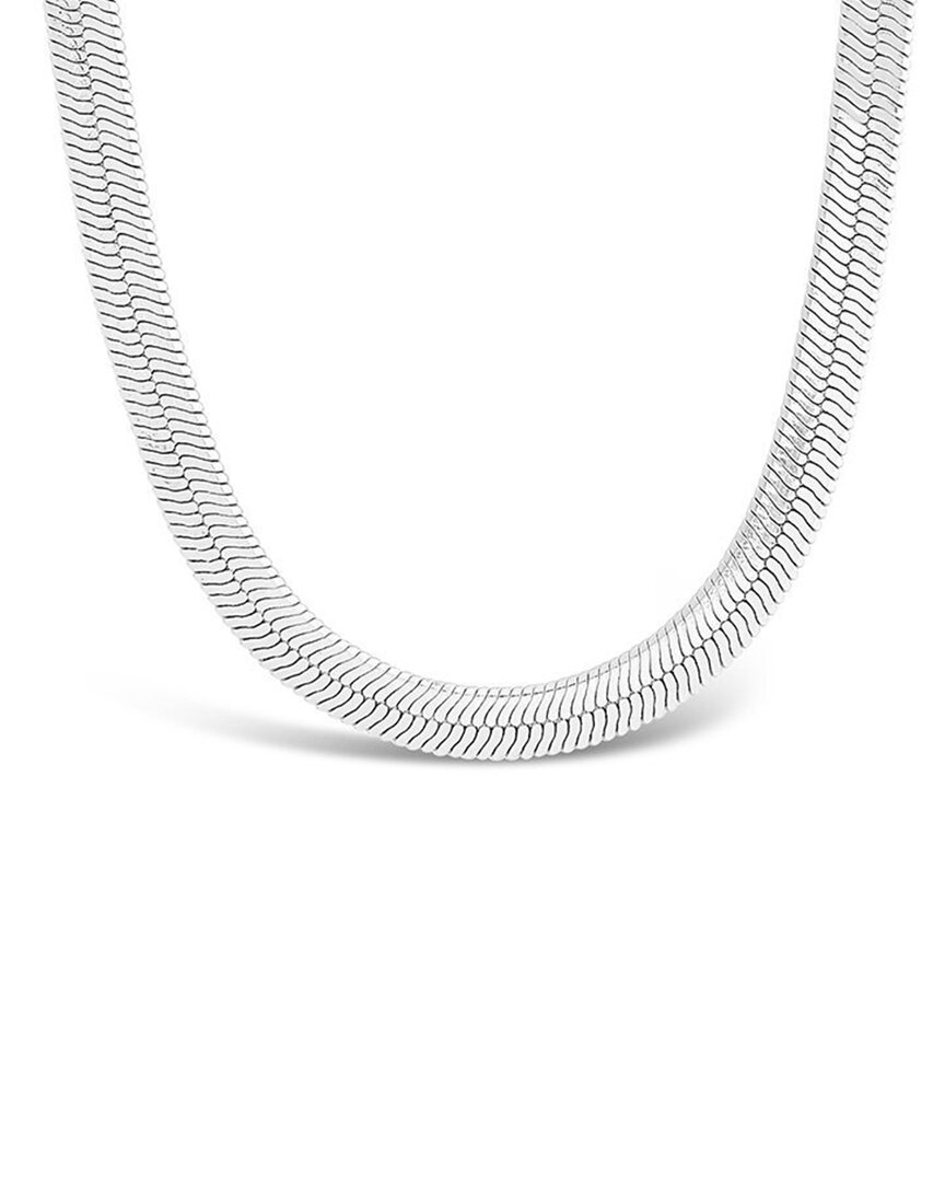 Sterling Forever Rhodium Plated Herringbone Necklace