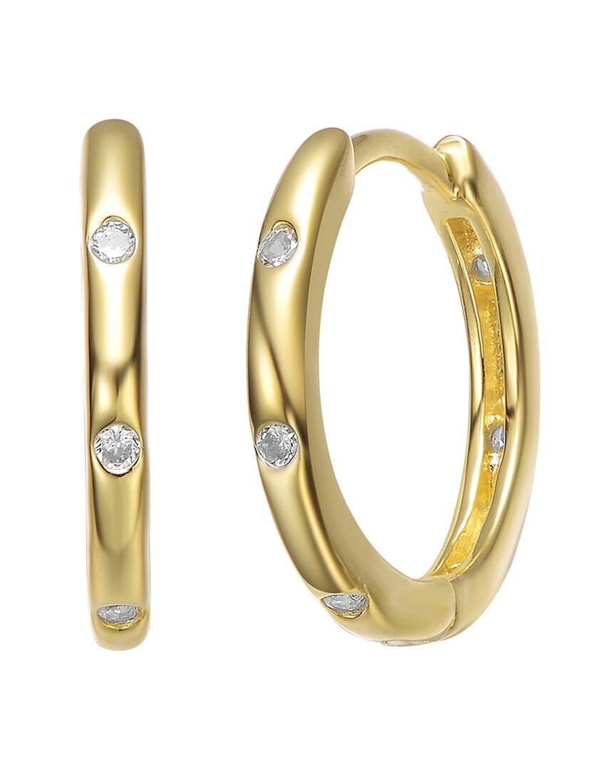 Rachel Glauber 14k Plated Cz Hoops