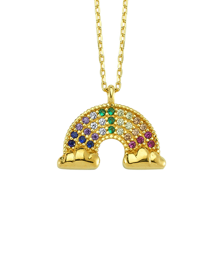 Amorium Colorful 18k Over Silver Necklace
