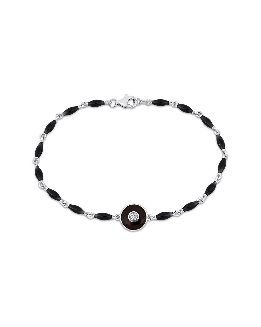 Rina Limor 14k 0.04 Ct. Tw. Diamond Evil Eye Bracelet