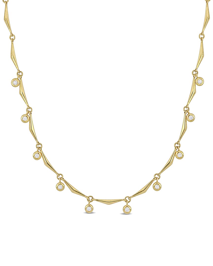 Rina Limor 14k 0.23 Ct. Tw. Diamond Station Necklace