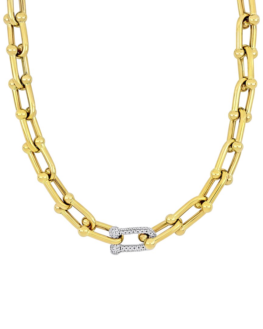 Rina Limor 14k 0.56 Ct. Tw. Diamond Oval Link Necklace