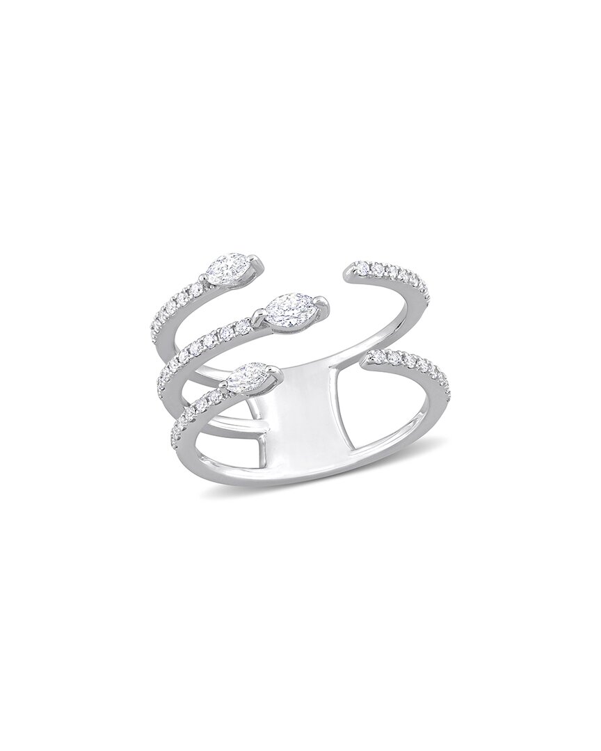 Rina Limor 14k 0.46 Ct. Tw. Diamond Three-row Ring