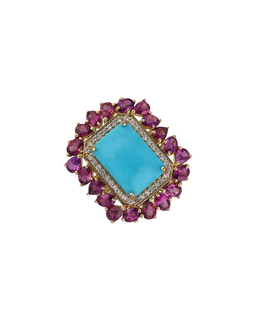 Tiramisu Vermeil 10.86 Ct. Tw. Gemstone Ring