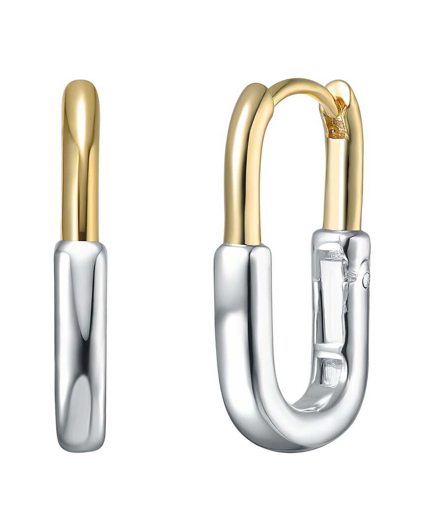 Rachel Glauber Plated Hoop Earrings In No Color