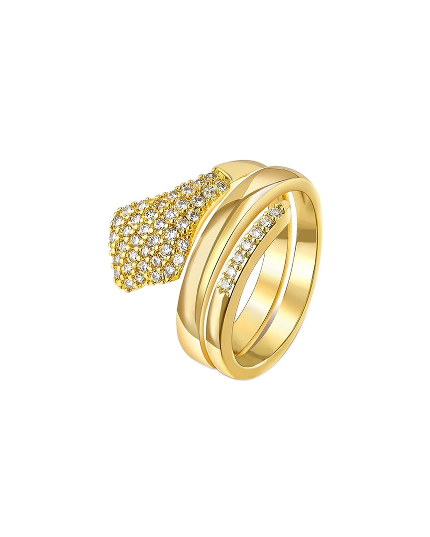 Liv Oliver 18k Cz Serpentine Ring In Gold