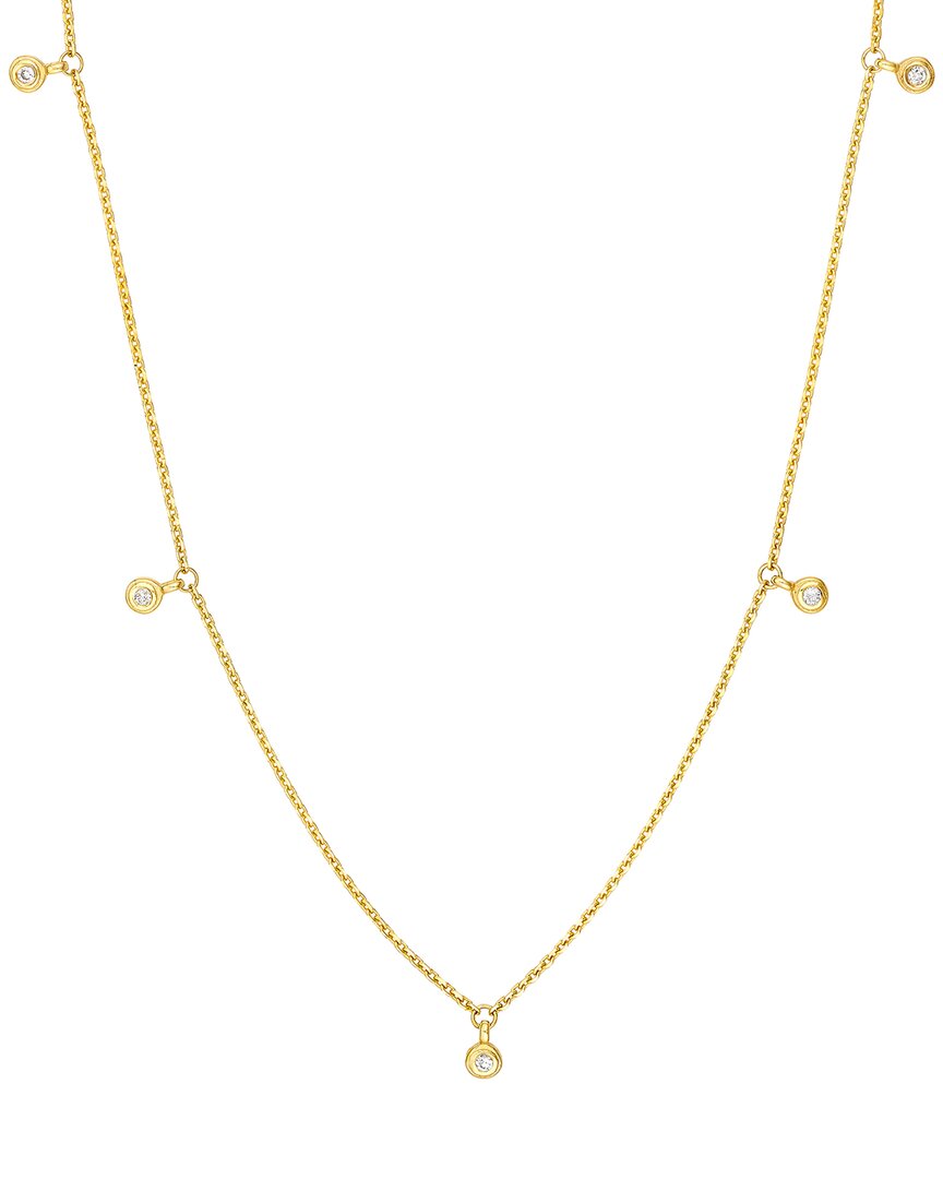 Pure Gold 14k 0.07 Ct. Tw. Diamond Necklace