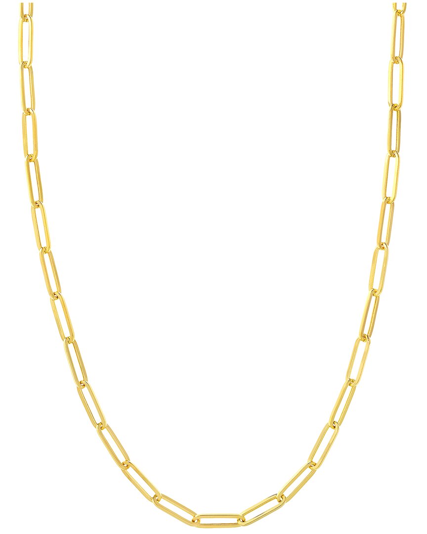 Pure Gold 14k Paperclip Necklace