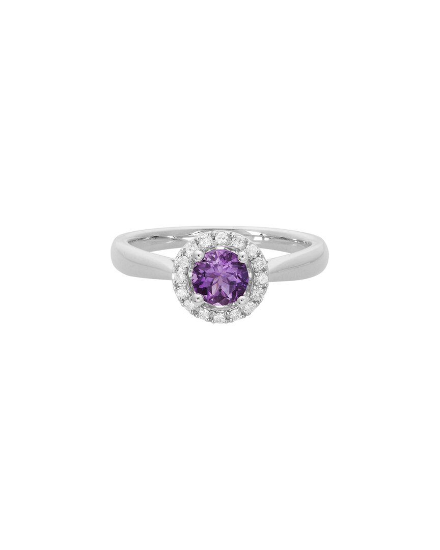 Diamond Select Cuts 14k Diamond .11 Ct. & .47 Ct. Amethyst Ring