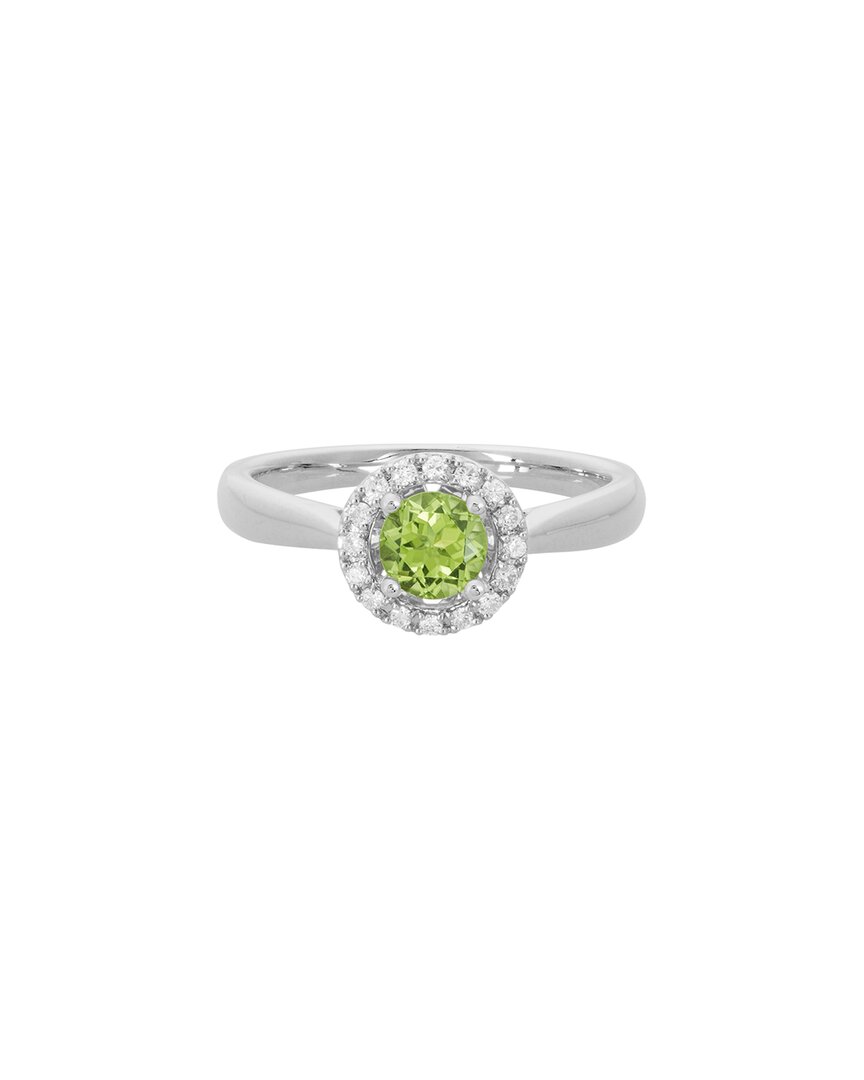 Diamond Select Cuts 14k Diamond .11 Ct. & .60 Ct. Peridot Ring