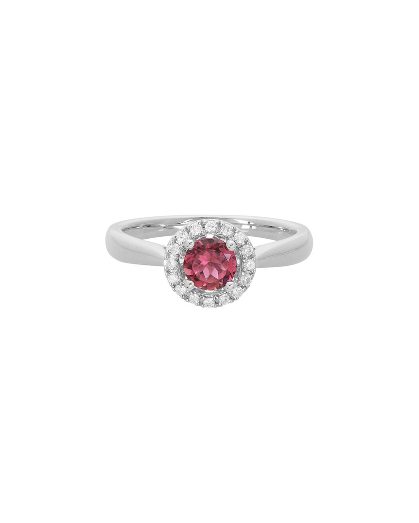 Diamond Select Cuts 14k Diamond .11 Ct & .46 Ct. Tourmaline Ring