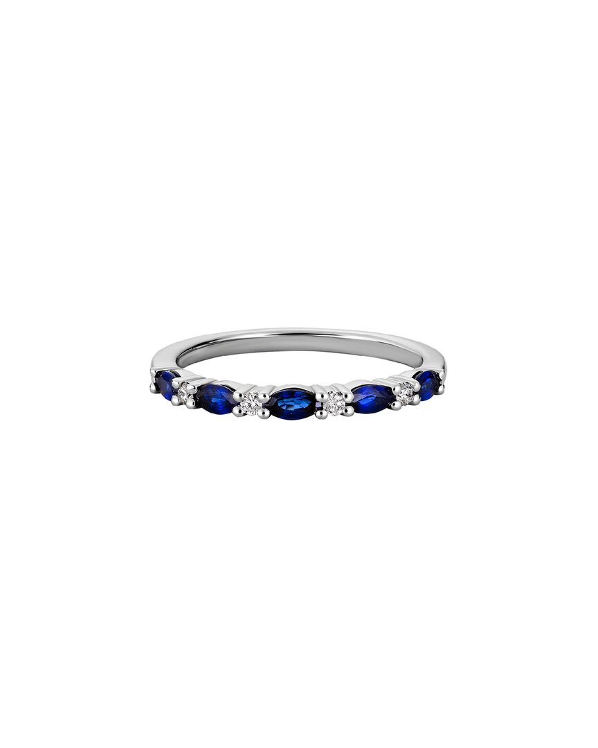 Diamond Select Cuts 14k 0.60 Ct. Tw. Diamond & Blue Sapphire Ring