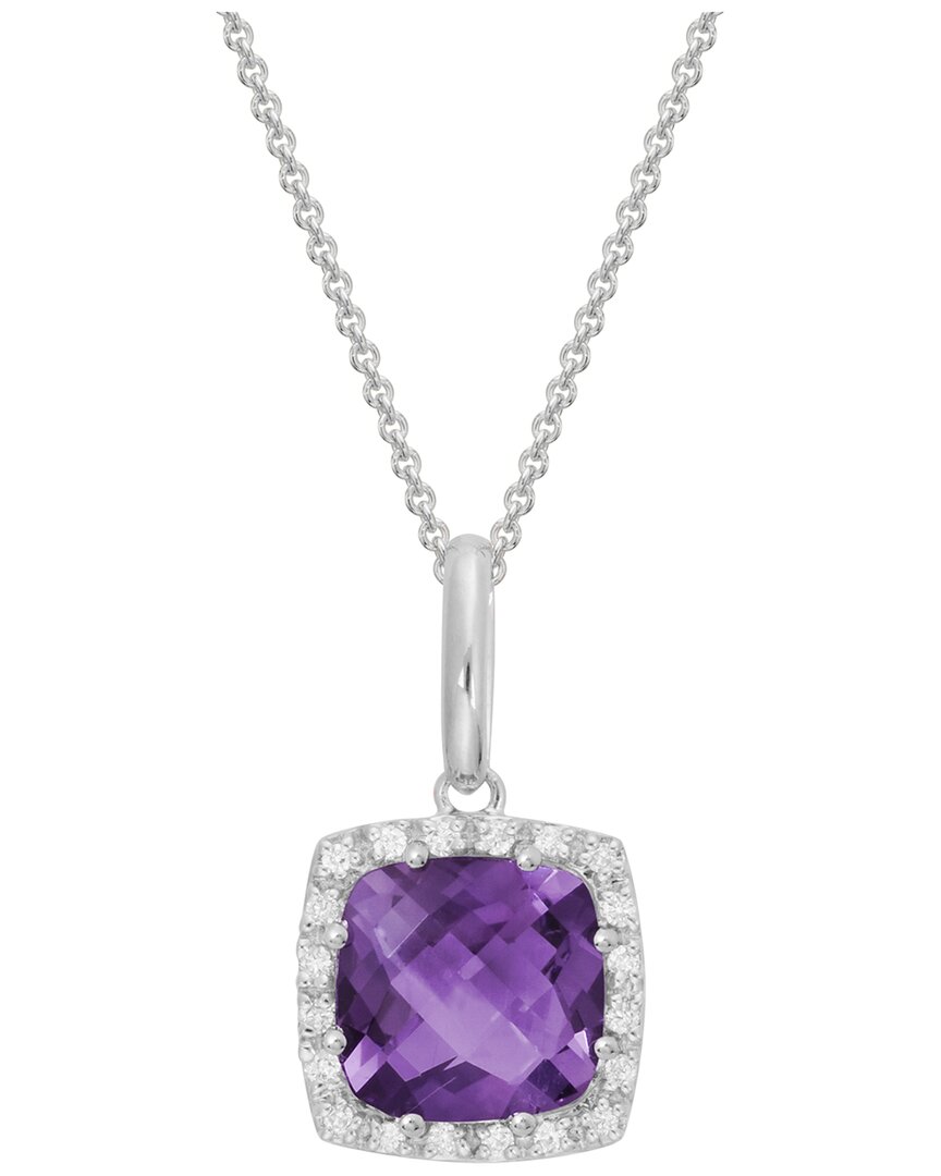 Diamond Select Cuts 14k 1.93 Ct. Tw. Diamond & Amethyst Necklace