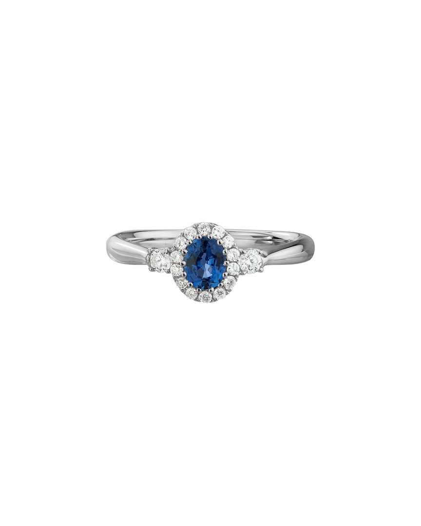Diamond Select Cuts 14k 0.65 Ct. Tw. Diamond & Blue Sapphire Ring