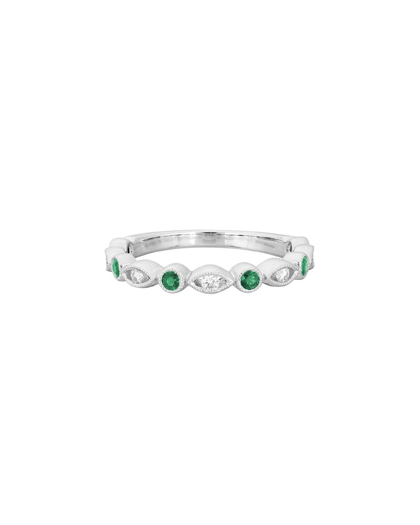 Diamond Select Cuts 14k 0.32 Ct. Tw. Diamond & Emerald Ring
