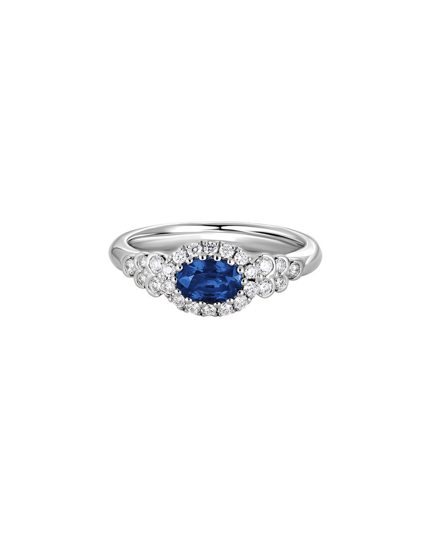 Diamond Select Cuts 14k 0.81 Ct. Tw. Diamond & Blue Sapphire Ring
