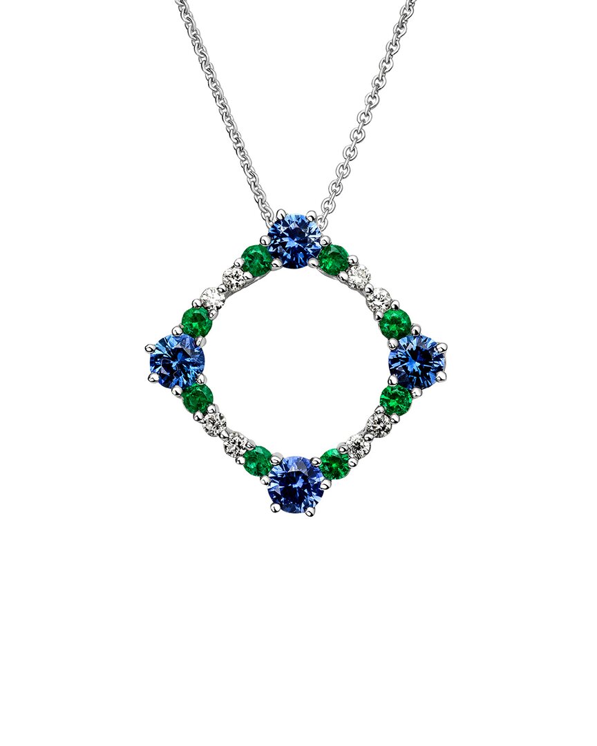 Diamond Select Cuts 14k 1.02 Ct. Tw. Diamond & Emerald Necklace