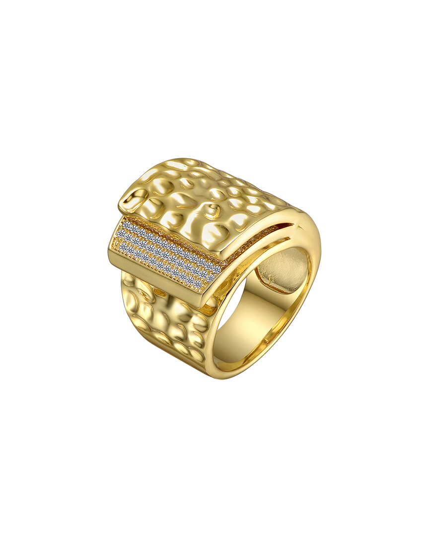 Rachel Glauber 14k Plated Cz Statement Ring