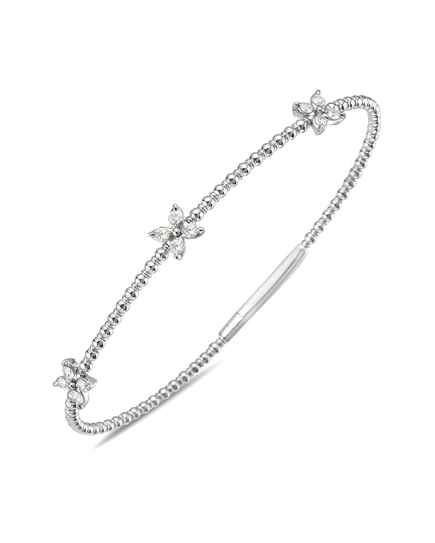 FOREVER CREATIONS USA INC. FOREVER CREATIONS 14K 0.40 CT. TW. DIAMOND FLEXIBLE BANGLE BRACELET