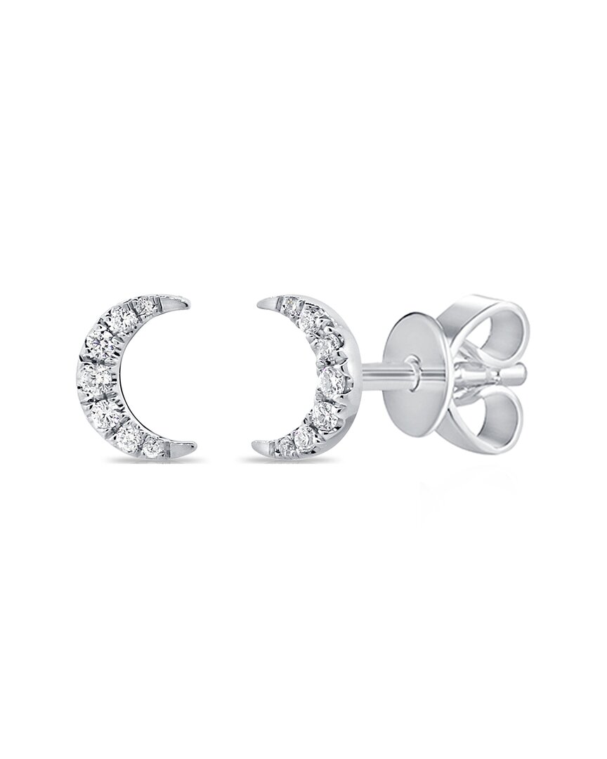 Sabrina Designs 14k Diamond Moon Studs
