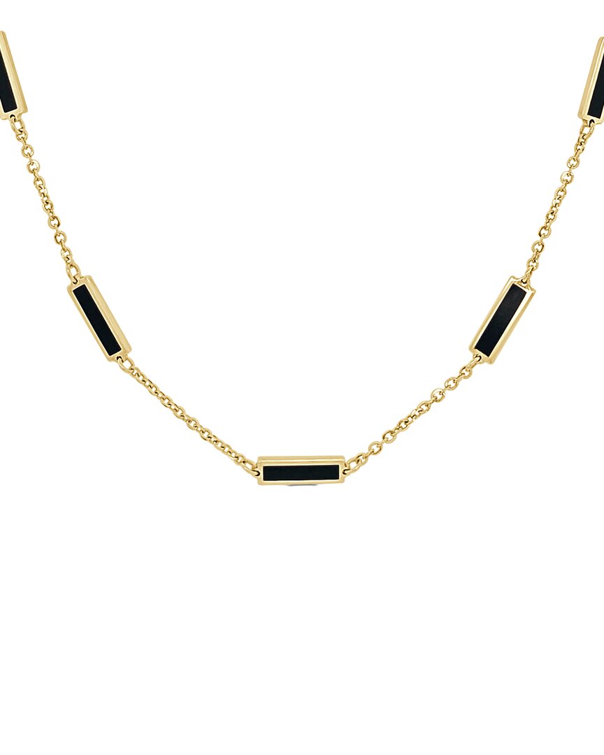 Sabrina Designs 14k Onyx Bar Station Necklace