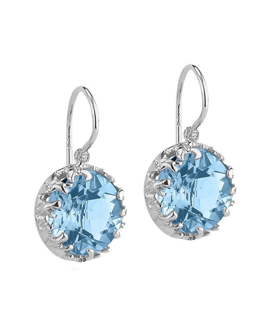 I. Reiss Color Collection 14k 2.78 Ct. Tw. Diamond & Blue Topaz Earrings