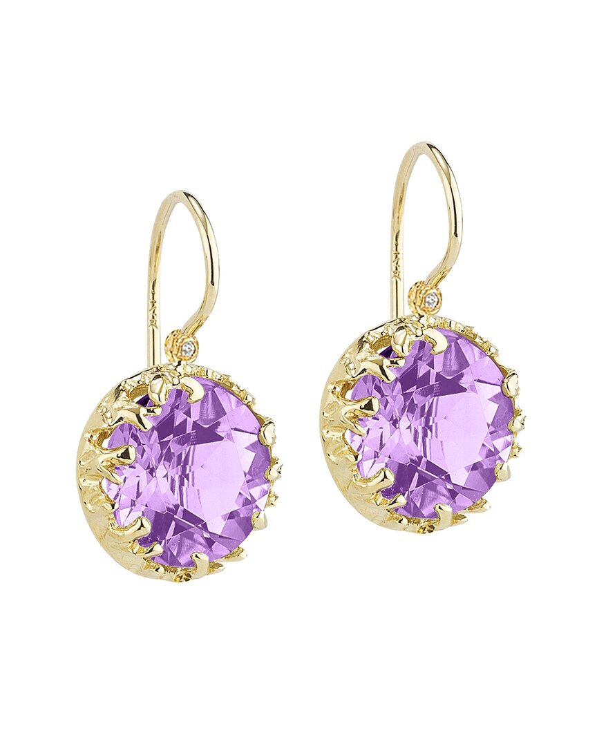 I. Reiss Color Collection 14k 2.78 Ct. Tw. Diamond & Amethyst Earrings