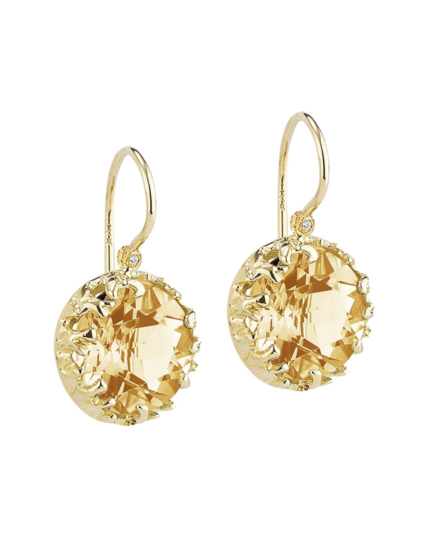I. Reiss Color Collection 14k 2.78 Ct. Tw. Diamond & Citrine Earrings