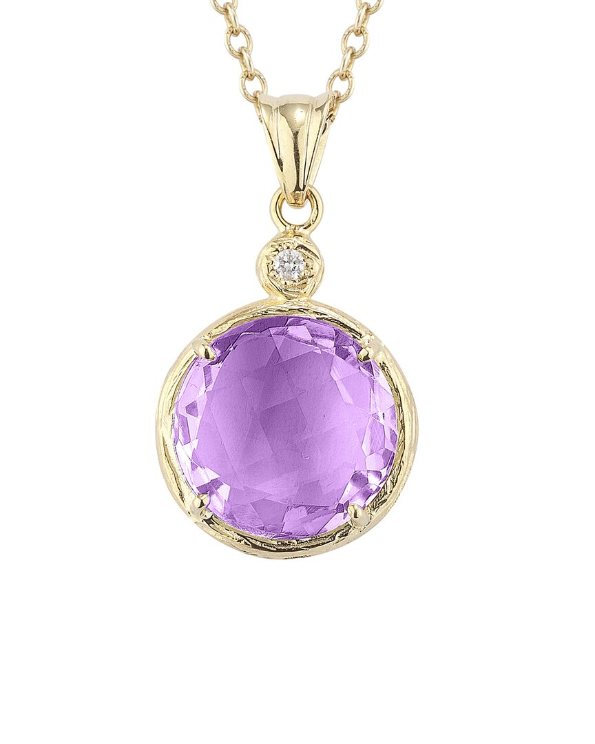 I. Reiss Color Collection 14k 2.77 Ct. Tw. Diamond & Amethyst Necklace