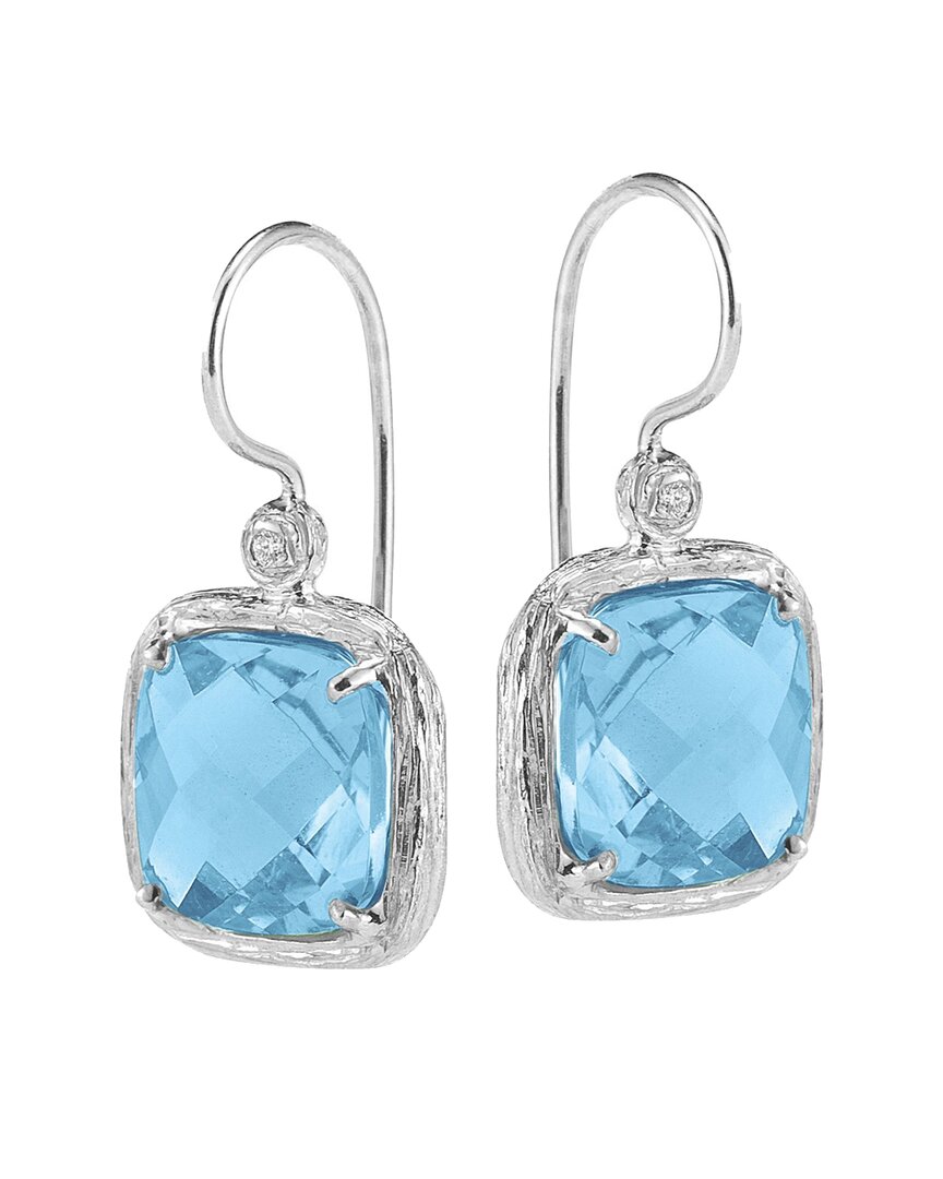I. Reiss Color Collection 14k 3.79 Ct. Tw. Diamond & Blue Topaz Earrings