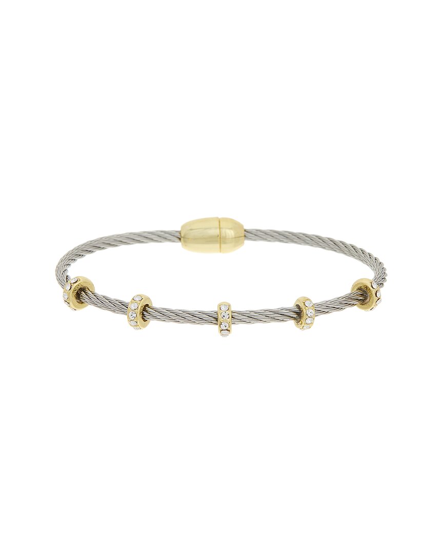 Juvell 18k Plated Cz Bangle Bracelet
