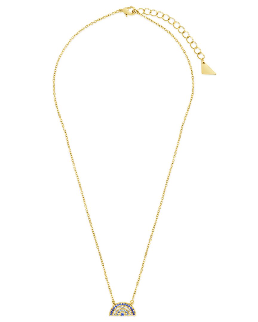 Sterling Forever 14k Plated Cz Pendant Necklace