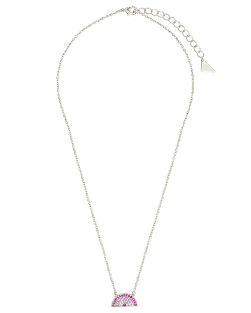 Sterling Forever Cz Pendant Necklace In Metallic